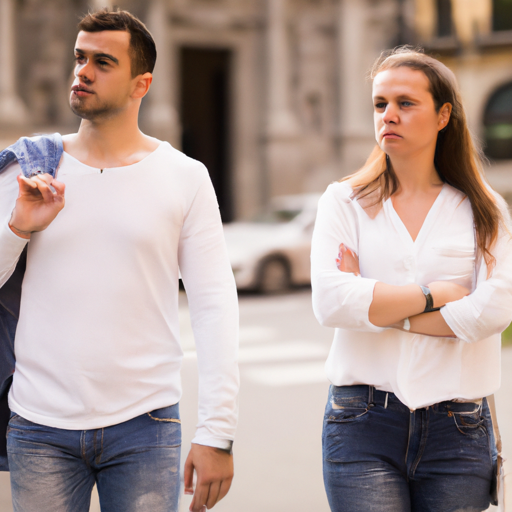 The tourist couple was late and miserable! 