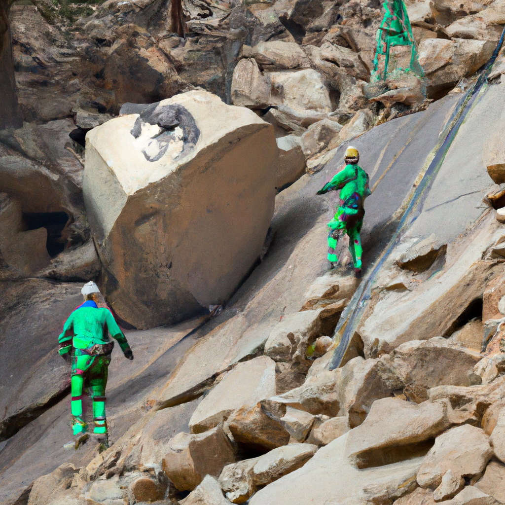 Two workers in Iran suddenly fell down while cutting a huge boulder and crushed one person. CCTV recorded the colleague trying to save him
