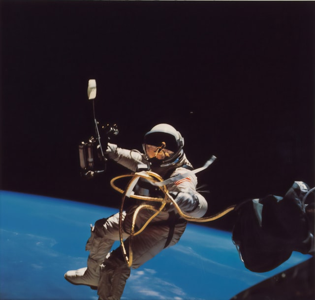 Astronauts take part in a Sunday spacewalk